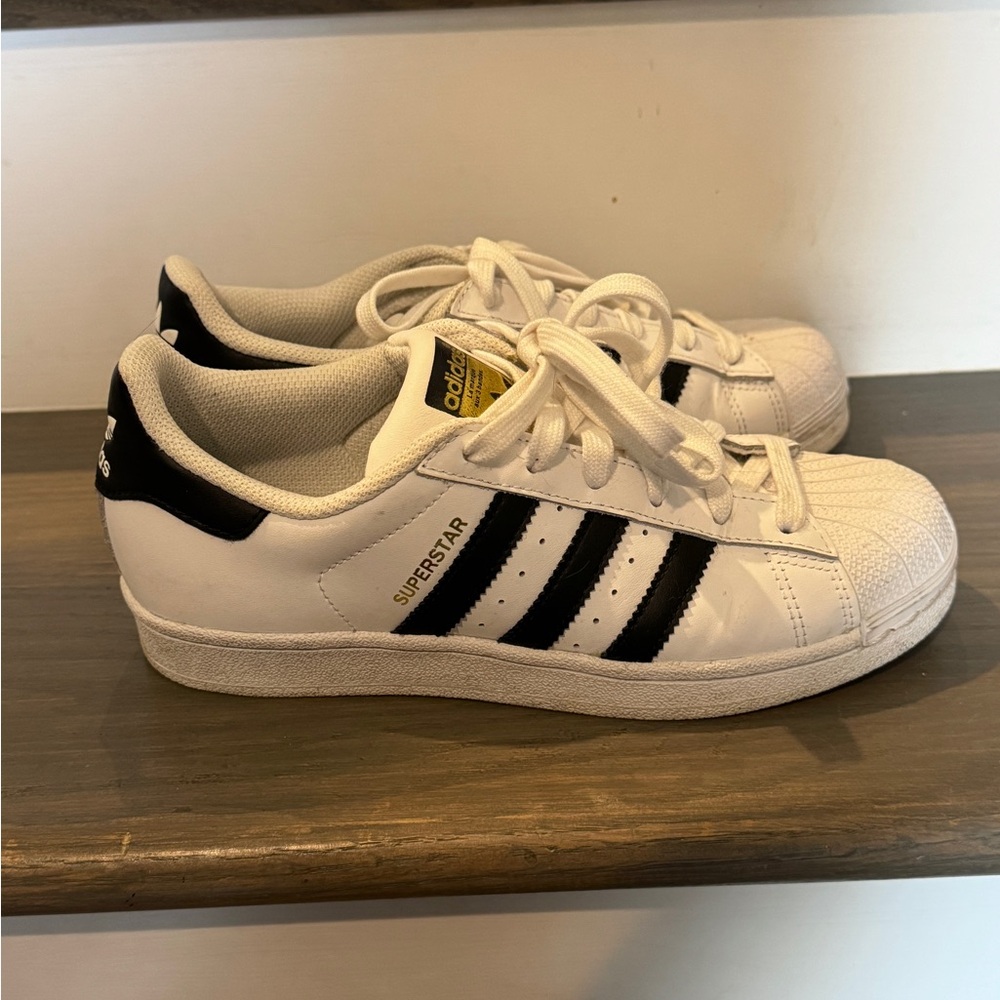 Adidas Superstar White with Black Stripes